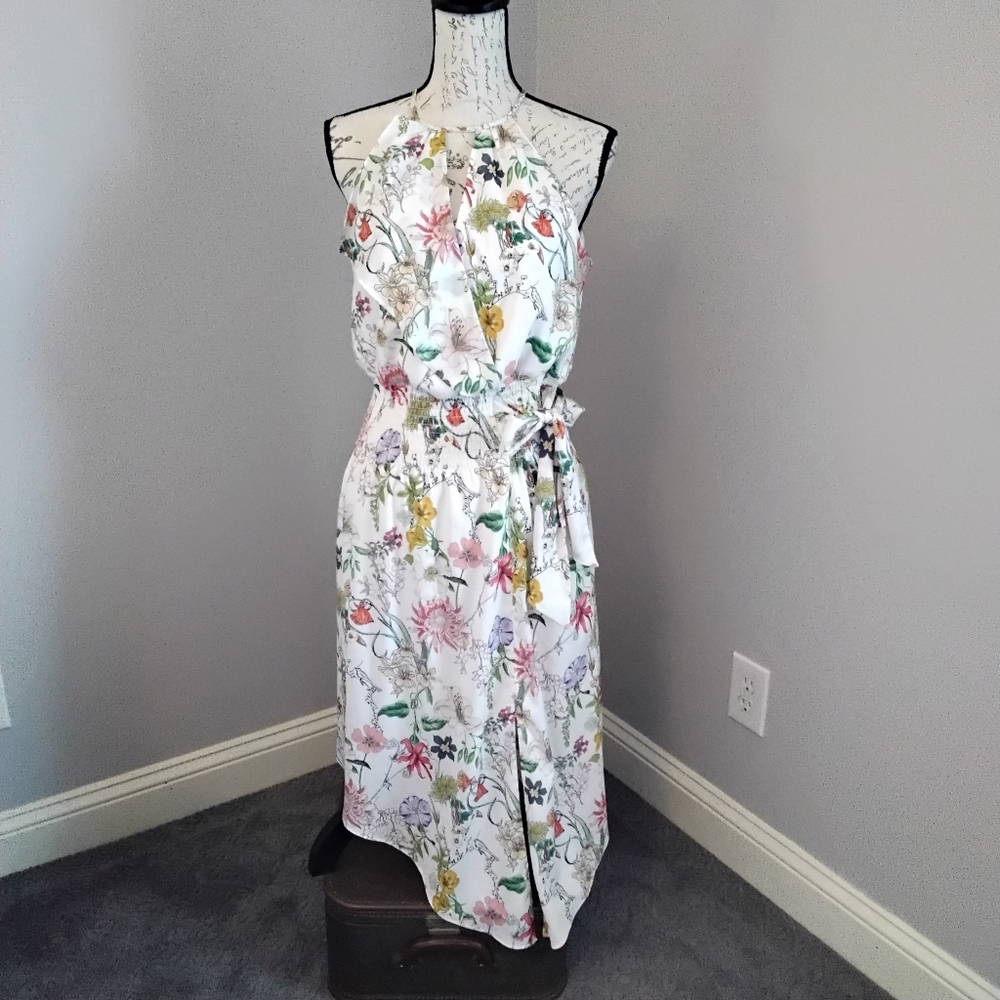 Parker NY Herley Halter Floral Midi Dress - S - Picture 4 of 13